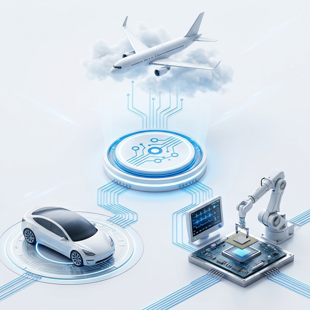 Aerospace engineering concept artwork featured with the engine health analytics case study.